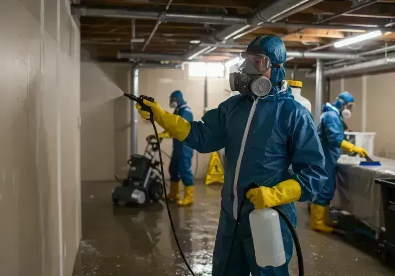 Basement Sanitization and Antimicrobial Treatment process in Parkwood, WA